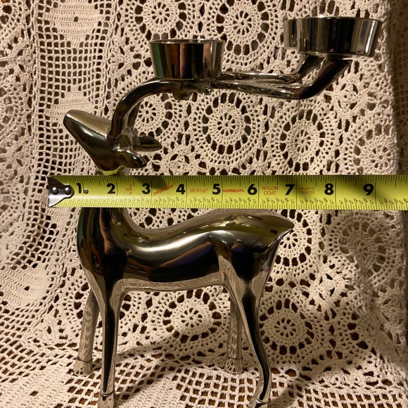 Reindeer Christmas Winter Tealight Candle Holder - Metal Tall Decor - Picture 13 of 15